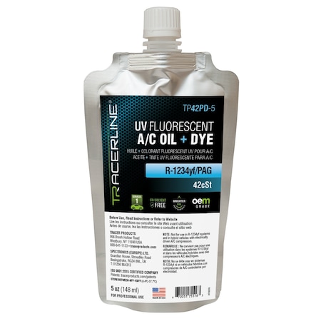 Spectronics/Tracer 5 Oz (148 Ml) Foil Pouch R-1234Yf/Pag TP42PD-5